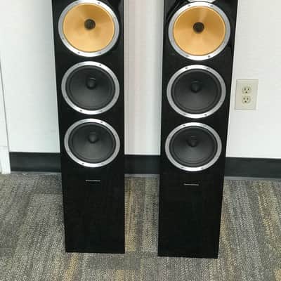 B&W Bowers and Wilkins CM9 Floor standing Speakers Piano Black Pair image 1