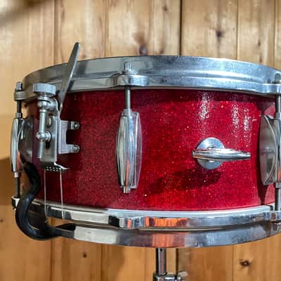 Gretsch 8 Lug Snare Drum Renown Model 4103 5.5x14” 60s - Red Sparkle image 3