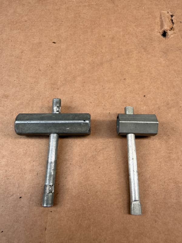 Vintage Drum Keys (Lot of 2) – Heavy-Duty Steel T-Handle Drum Tuning Keys – Used, Good Condition image 1
