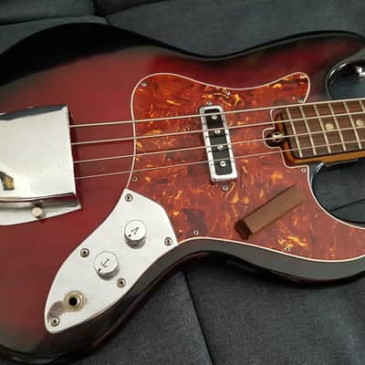 VINTAGE JAPAN BASS GUITAR REGENT MATSUMUKO JAPAN Red Burst image 2
