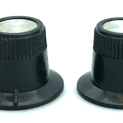 2 Vintage Top Hat Reflector Knobs Black/Aluminum 19?? image 3