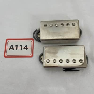 Nickel Epiphone Guitar Humbucker Pickups Neck and Bridge Set image 5