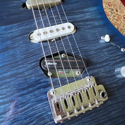 Warmoth Telecaster/Stratocaster Hybrid 2019 Blue image 9