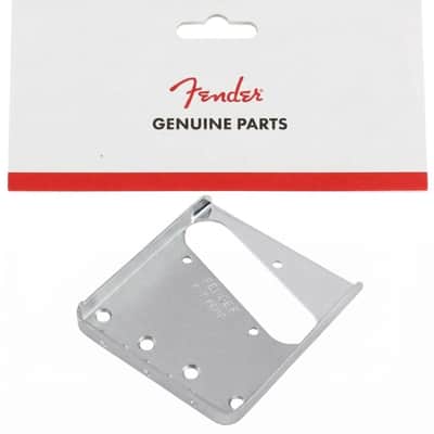Genuine Fender Vintage Telecaster/Tele 3-Saddle Bridge Plate - CHROME image 4