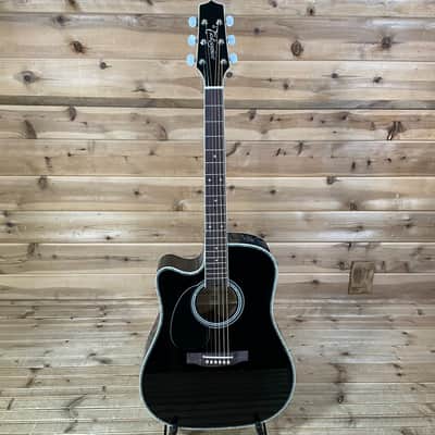 Takamine EF341DX Left Handed Acoustic Guitar - Black image 2