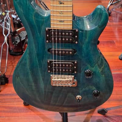 PRS Model CU44BG SE Series Electric Guitar with Gig Bag 2023 - Transparent Aqua Teal image 2