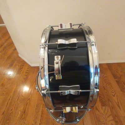 Ludwig Accent series 14 x 6.5 snare drum glass black very clean! image 6