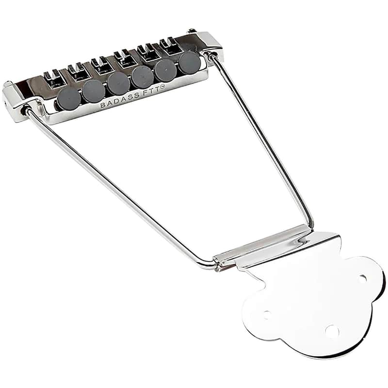 Badass Leo Quan Badass FTT Fine Tuner Trapeze Tailpiece - Nickel - New