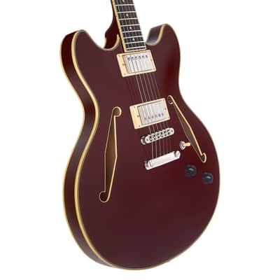 D'Angelico Excel DC Tour Electric Guitar (Semi-Hollowbody - Wine) image 3