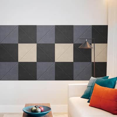 12 Pack Acoustic Panels, 12 X 12 Inches Diagonal Slot Sound Proof Panels, Acoustic Treatment Panels For Home Studio. (Light Tan) image 2