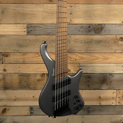 Ibanez EHB1006MS 6-String Multi-Scale Bass Metallic Gray Matte w/ Gigbag image 4