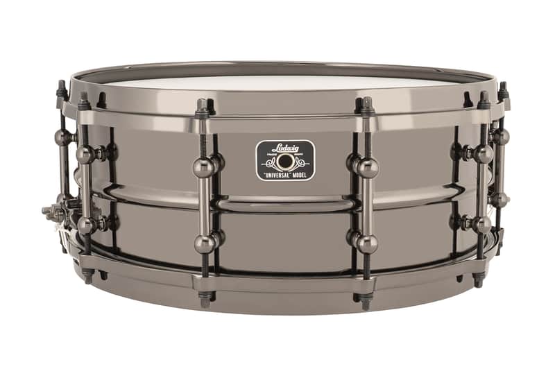 Ludwig Universal Metal 5.5x14" Black Brass Snare Drum Black Nickel Die Cast Hoops | NEW Authorized Dealer image 1