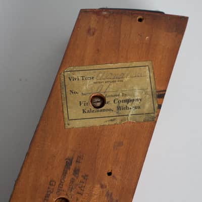 Vivi-Tone Hollow Body Electric Mandolin (1933), ser. #301, original black chipboard case. image 16