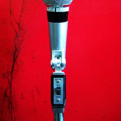 Vintage 1970's Shure 565S dynamic cardioid microphone Dual Z Satin Chrome w accessories 565 565SD image 6