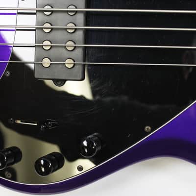 2017 Ernie Ball Music Man StingRay-5 H 5-String Fretless Bass, Firemist Purple image 9