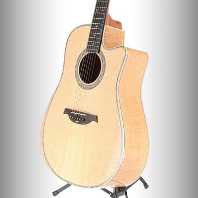 BC Rich 6-string Acoustic-electric with Maple Top, Maple Back and Sides, Flame Maple, Pro Setup (S1) (00053) image 3