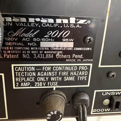 Marantz 2010 stereo receiver 1970’s image 8