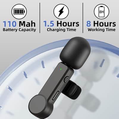 Wireless Lavalier Lapel Mini Microphone for iPhone iPad Android - Noise Cancelling Phone Microphone USB C & Lightning for Video Recording Vlog TikTok YouTube image 2