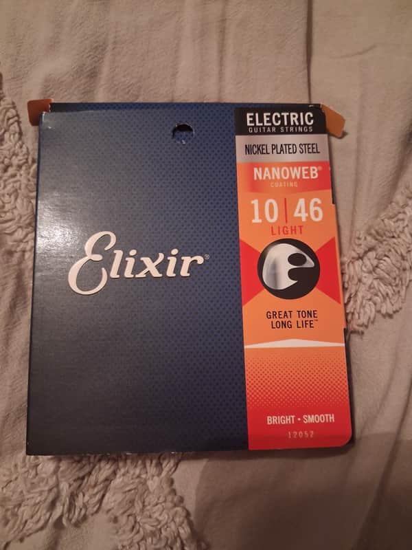 Elixir 12052 Nanoweb Nickel Plated Steel Electric Guitar Strings - Light (10-46) 2010s - Standard image 1