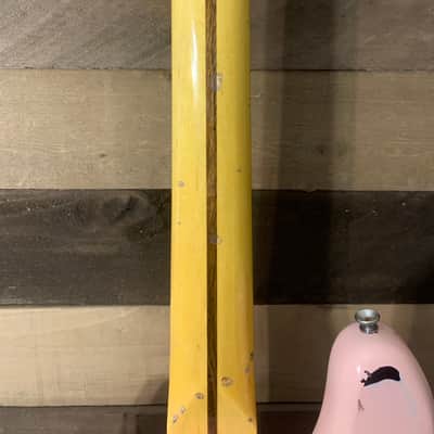 Real Life Relics Squier Jazz Bass Shell Pink Refinish Nitro Lacquer image 10
