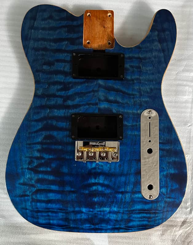 Custom Tele-Style Body 2021 - Blue sealed w\Tru Oil image 1