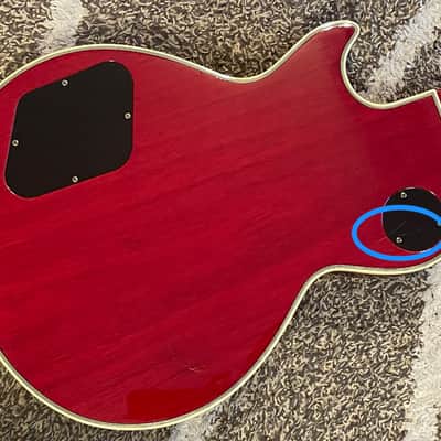 2000 Edwards/ESP E-LP-117 CTM MIJ MADE IN JAPAN Les Paul Custom/Supreme Type Burl Maple Top Abalone Binding See Thru Red image 17