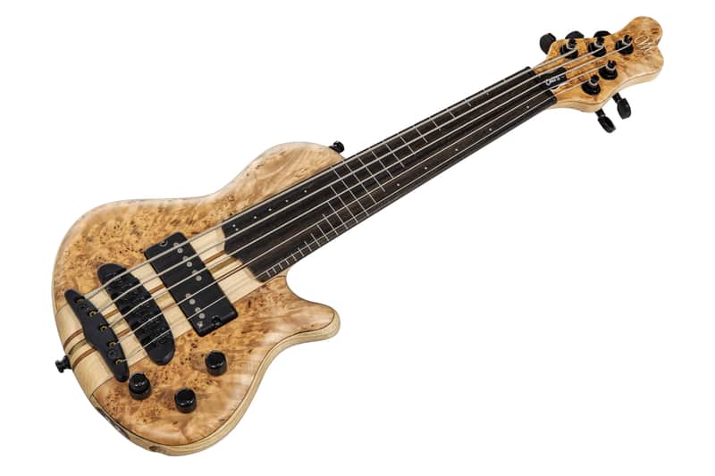 Mayones Cali 5 Fretless Mini Bass Eye Poplar - Trans Natural Matt image 1