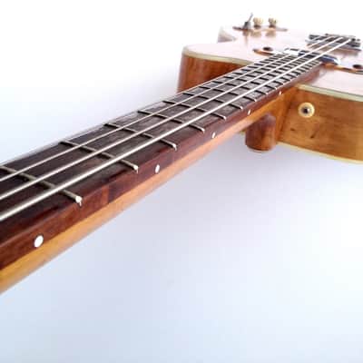 Vintage Original 1950's Kay Howlin' Wolf Thin Twin K162 Natural Blonde Electric Bass Guitar Viol image 14