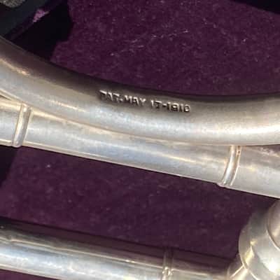 King Vintage King H. N. White "The King" Silver Trombone - Lion's Head emblem image 5