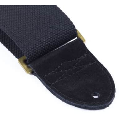Fender Cotton Strap Black with oval Fender Logo - Strap for Guitars image 3