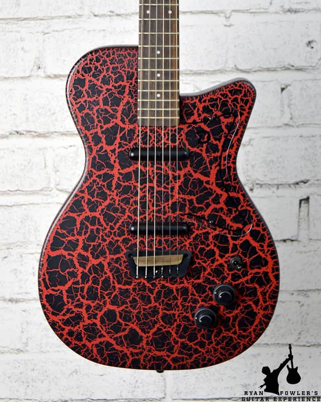 Danelectro 56 U2 Black and Red Crackle | Reverb