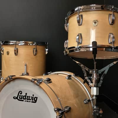 Ludwig 18/12/14" VIDEO Classic Maple Jazzette Drum Set - Maple Gloss image 1