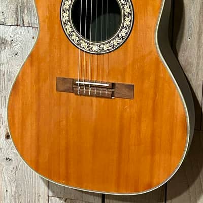 Rare Vintage 1970's Ovation USA 1124-4 Balladeer Acoustic Classical Guitar, image 5
