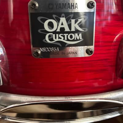 Yamaha Oak Custom Drum Kit (made in Japan) 2007 - Clear red lacquer image 5