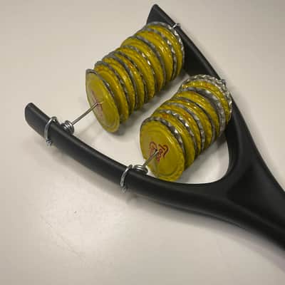 Upcycled Percussion - Slingshot Shaker - Large Frame - Topo Chico Bottle Caps image 3
