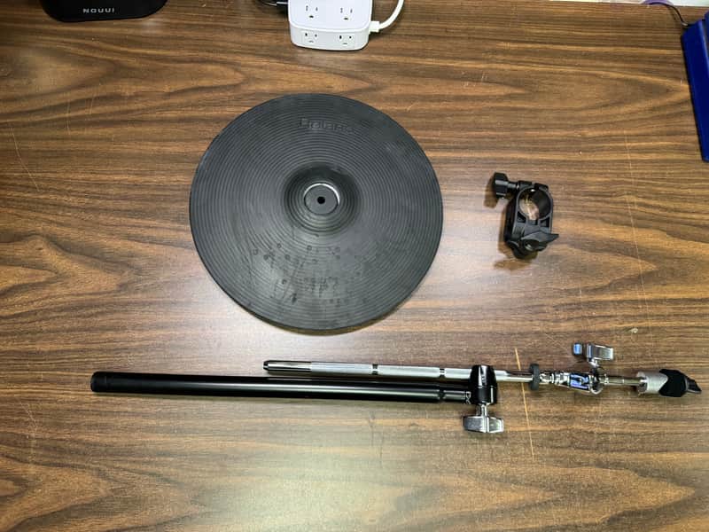 Roland CY-12C Dual-Trigger V-Cymbal V-Drum w/Boom Cymbal Arm & Clamp - K9H8393 image 1