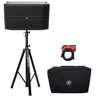 Mackie DRM12A 2000 Watt 12" Arrayable Powered DJ PA Speaker+Cover+Stand+Cable image 1