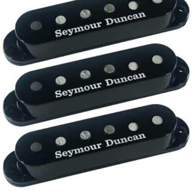 Seymour Duncan Custom Staggered Strat Black Set SSL-5 Calibrated Single Coil Set ( BLACK COVERS ) image 1