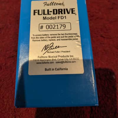 Fulltone FD1 Full-Drive 1 Overdrive 2018 - Present - Blue image 6