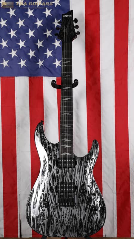 Schecter C-1 Silver Mountain - Black/Silver image 1