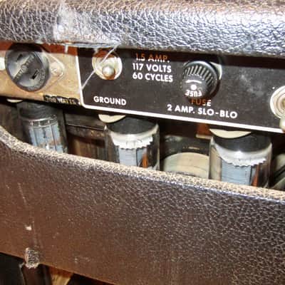 1965 Fender Super Reverb 2-Channel 40-Watt 4x10" Guitar Combo - Black Panel image 8