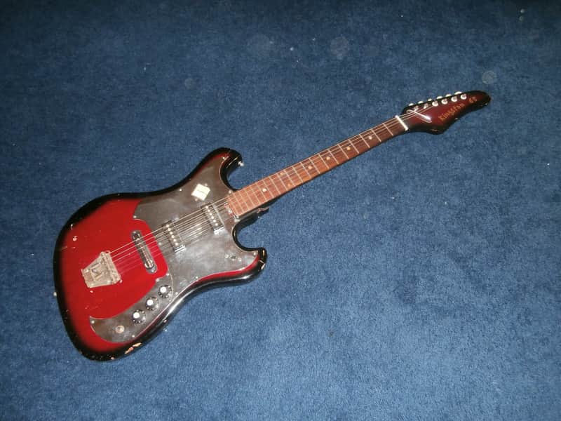 Vintage 1960's Kingston 65 Electric Guitar! Japan Teisco! Mirror Pickguard! image 1