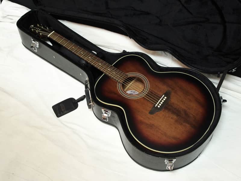 Luna Artist Vintage Jumbo distressed acoustic electric guitar NEW w/ Hard Case image 1