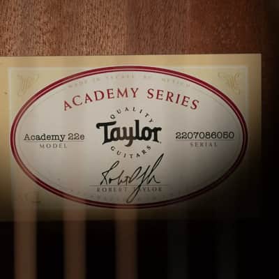 Taylor Academy 22e Grand Concert Acoustic/Electric Guitar with Gig Bag image 18