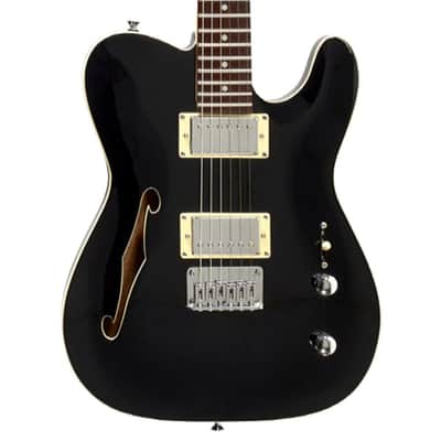 Michael Kelly 58 Thinline Electric Guitar Black image 1