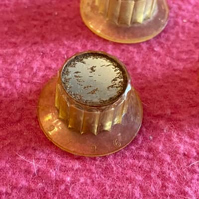 1960's vintage Kay gold knobs for archtop jazz ll old kraftsman galaxy truetone speed demon red devil aristocrat  K-300 image 3