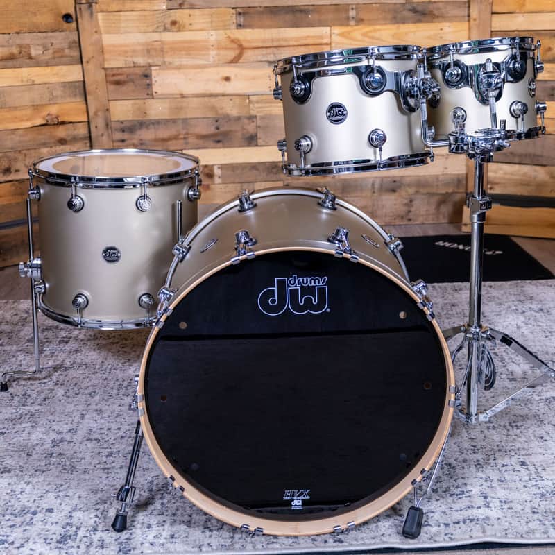 DW Performance Series 4-Piece Shell Pack - Hard Satin Lacquer - Gold Mist image 1
