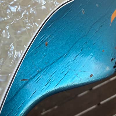 YouTube Vid in description Novo Serus J Lake Placid Blue over 64 sunburst binding electric guitar p90 case image 16