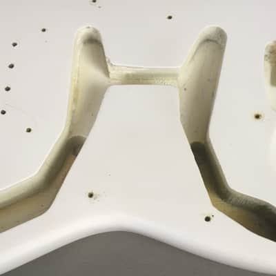 1963 Vintage Fender Musicmaster Duo Sonic Short Scale Guitar Body Olympic White image 2