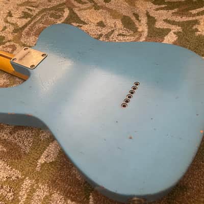 LSL T Bone Tele Masterbuilt By Chris Fleming Lake Arrowhead Blue image 8